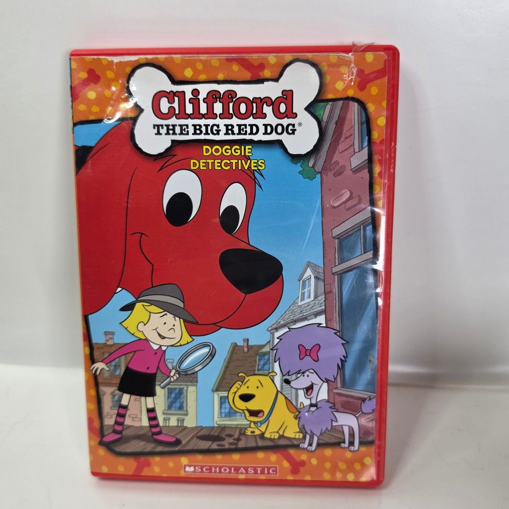 Clifford The Big Red Dog Doggie Detectives DVD 2005 Scholastic PBS Kids 8 Story